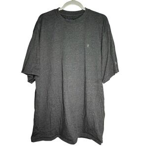 Champion Mens T-Shirt Charcoal Heather Gray Short Sleeve Logo Size LT 8386